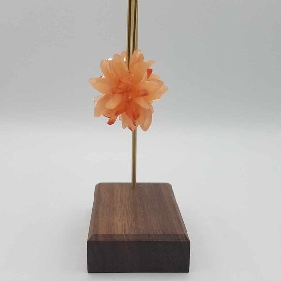 J Crew Coral Drop Resin Flower Earrings - Picture 5 of 9